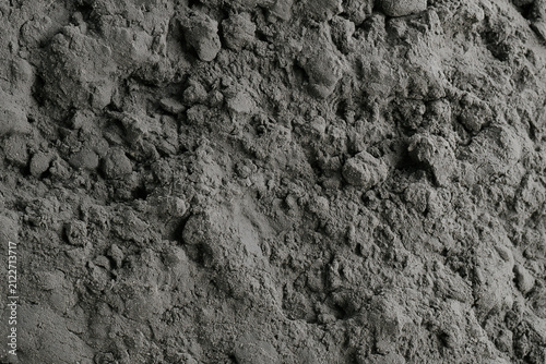 Close Up Texture Background of Dry Grey Powder Clay