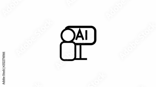 Teaching artificial intelligence - artificial intelligence icon.