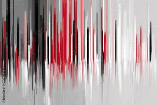 Vertical Blurred Stripes in Red Black and White Abstract Motion Background
