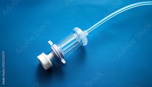 nasal cannula high flow on blue background