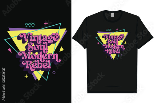 Obraz na płótnie Vintage soul modern rebel 80s 90s nostalgia synthwave memphis grunge classic ret