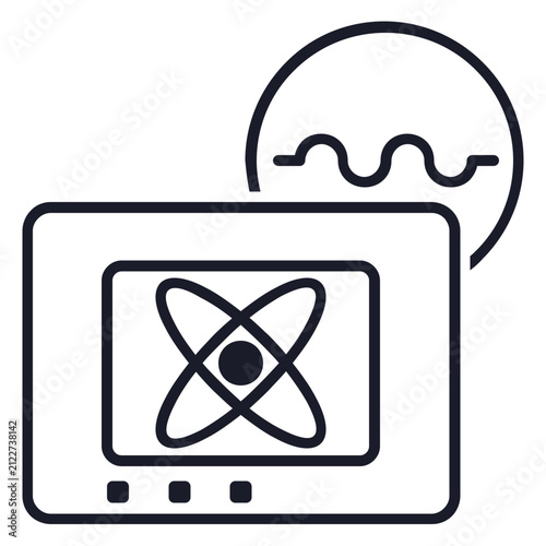 Quantum Simulator Outline Icon