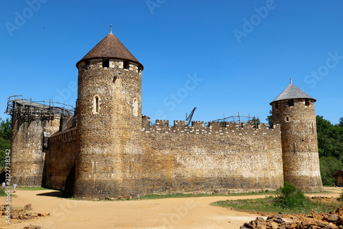Canvas Print Château de Guédelon Medieval Castle Construction Site