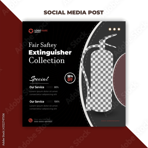 Fire Extinguisher Collection Social Media Post Template