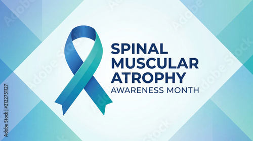 SPINAL MUSCULAR ATROPHY AWARENESS MONTH modern awareness ribbon vector