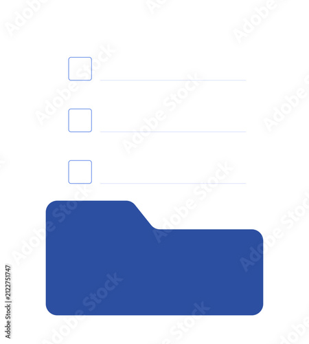 Checklist paper note element 30, vector flat graphic illustration for planner and to do list design