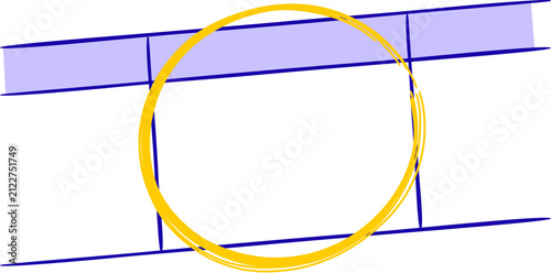 Doodle date mark highlight element 1, vector flat graphic illustration for planner and calendar design