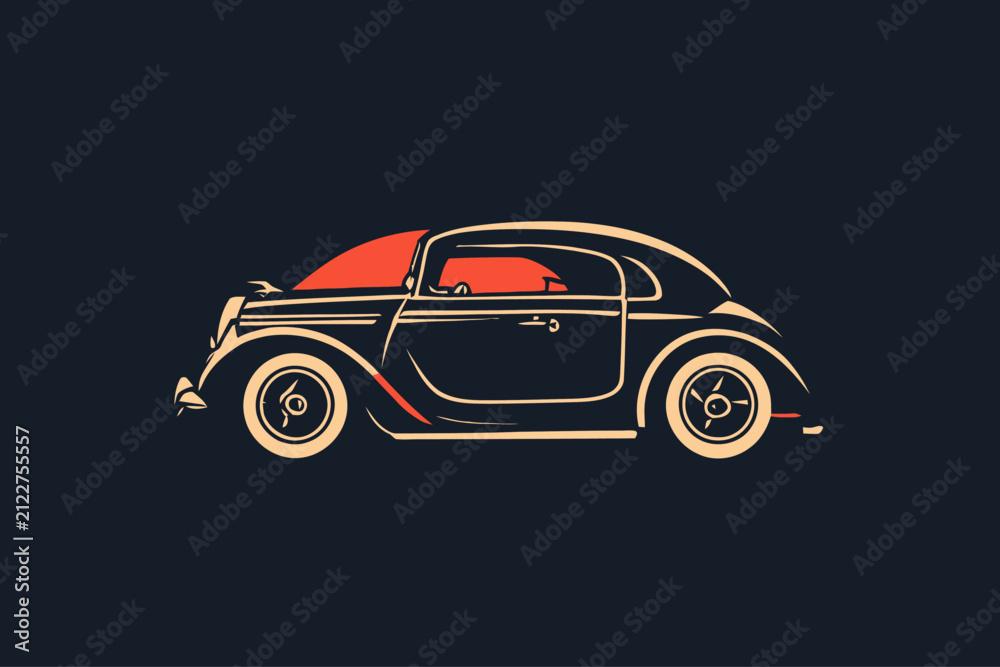 Fototapeta premium Luxury Classic Automobile Logo Vector Illustration