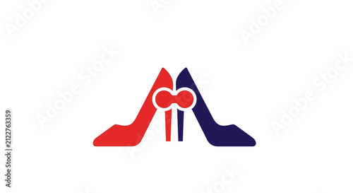 Elegant High Heel Shoes Forming an Infinity Symbol