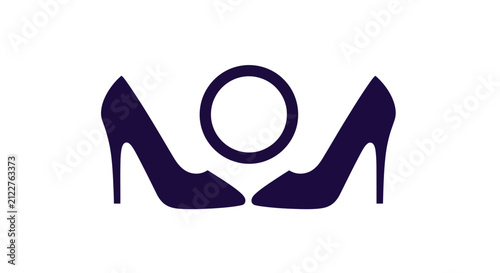 Elegant High Heels and Ring Icon