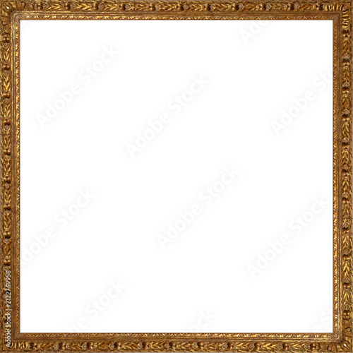 Antique golden frame without background