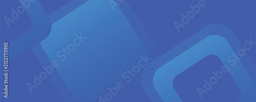 Modern Blue Abstract Geometric Background with Rounded Line Frames