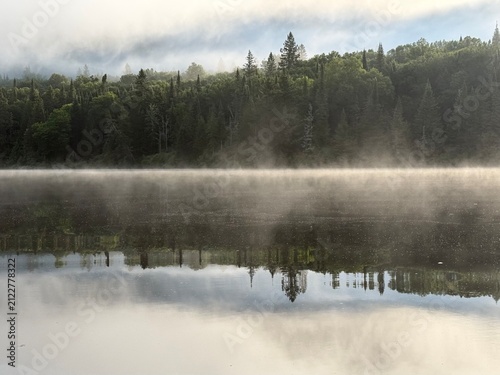 Canadian summer landscape in north of Quebec