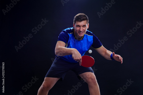 Table tennis player. Ping pong player in action