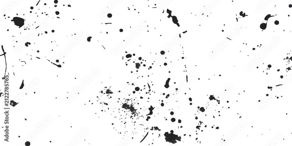 Fototapeta premium Black Ink Splat Background with Grunge Paint Splash, Liquid Splatter, Spray Drops, Dirty Texture, Stain, Abstract Artistic Pattern and Decorative Frame Design
