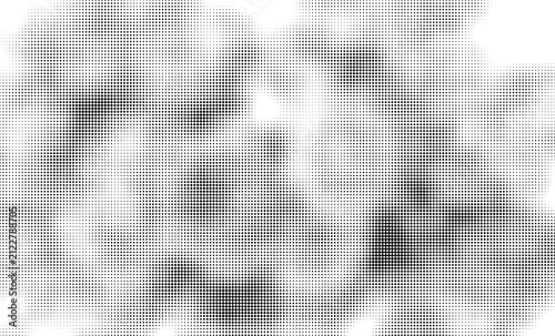 Abstract halftone grid pattern texture overlay design element as isolated object