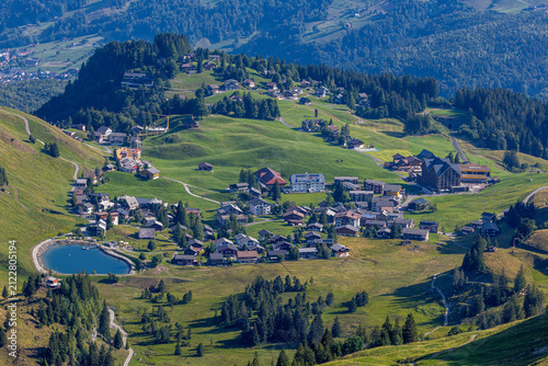 Bergdorf Stoss mit Seeli, Stoss, Kanton Schwyz, Schweiz