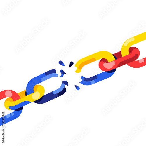 Fotografía Abolition of Slavery Broken Chain Vector