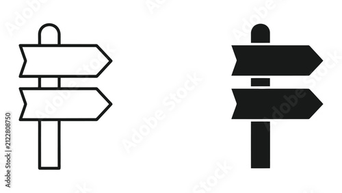 Foto Directional signpost icons