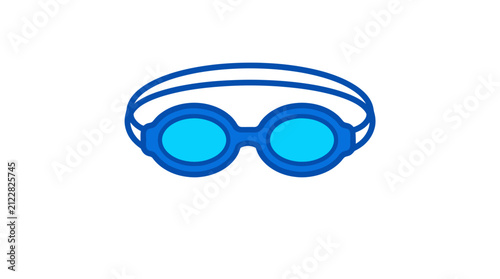 Obraz na płótnie Blue Swimming Goggles for Water Sports and Pool Activities.