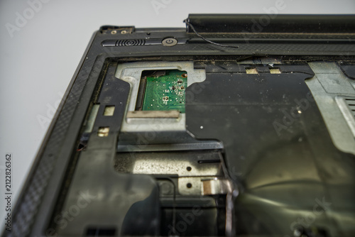 Disassembled Laptop Screen Internal Parts