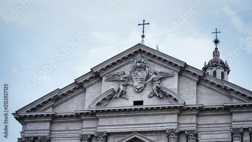 Fotografía View Of Upper Facade Of Sant Andrea Della Valle In Rome