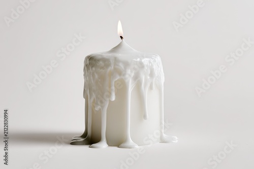 Uneven candle texture photographed in minimalist studio style illustrating flawed beauty and authenticity.