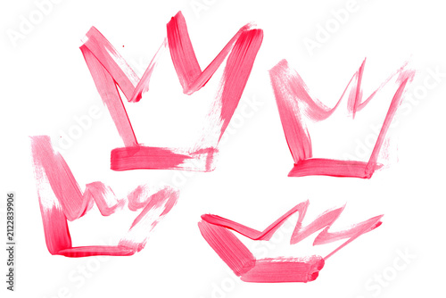 Symbol drawn with watercolor brush strokes isolated on white