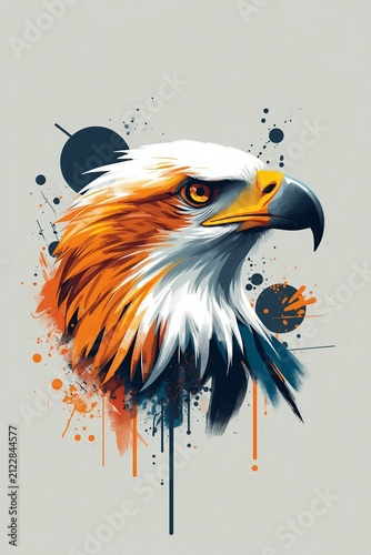 illustration of a eagle in the background