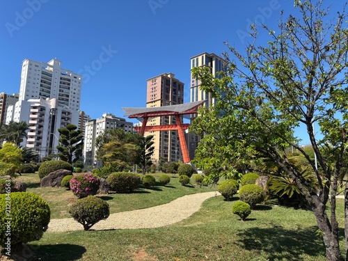 Quadro su tela Torii Gate in the Japanese Garden in Sao Jose dos Campos, SP, Brazil