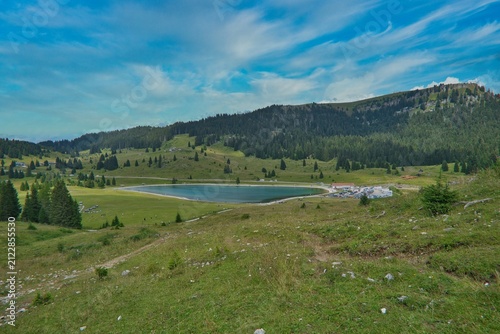 Lago di Passo coe in estate a Folgaria alpe cimbra