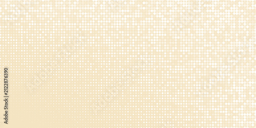 Abstract background with elegant soft cream and pale yellow pop art halftone dot pattern.