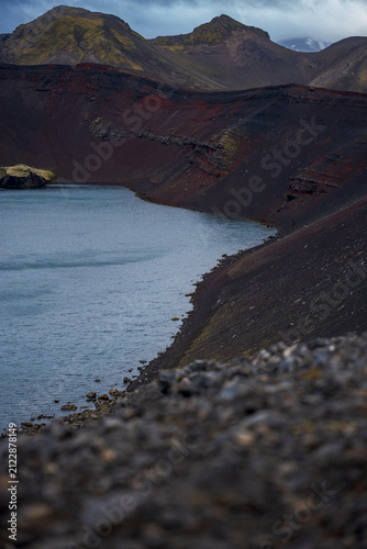Foto Volcanic Crater Lake Iceland Geothermal Landscape