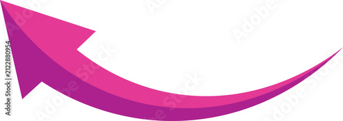 Curved Arrow Vector Graphic for Presentation and Growth Concept