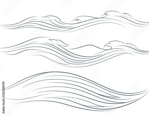Wavy lines flow across clean white space