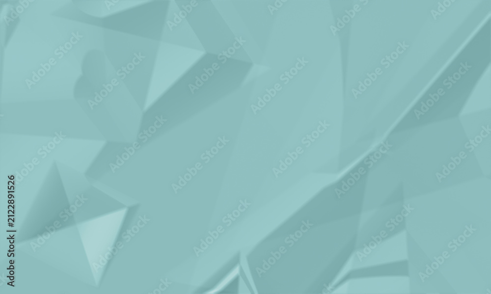 Fototapeta premium Abstract geometric composition with light blue polyhedral shapes and smooth.