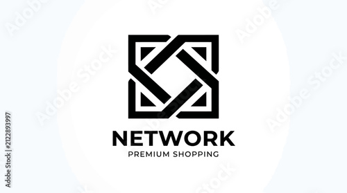 Modern Abstract Network Logo Design.