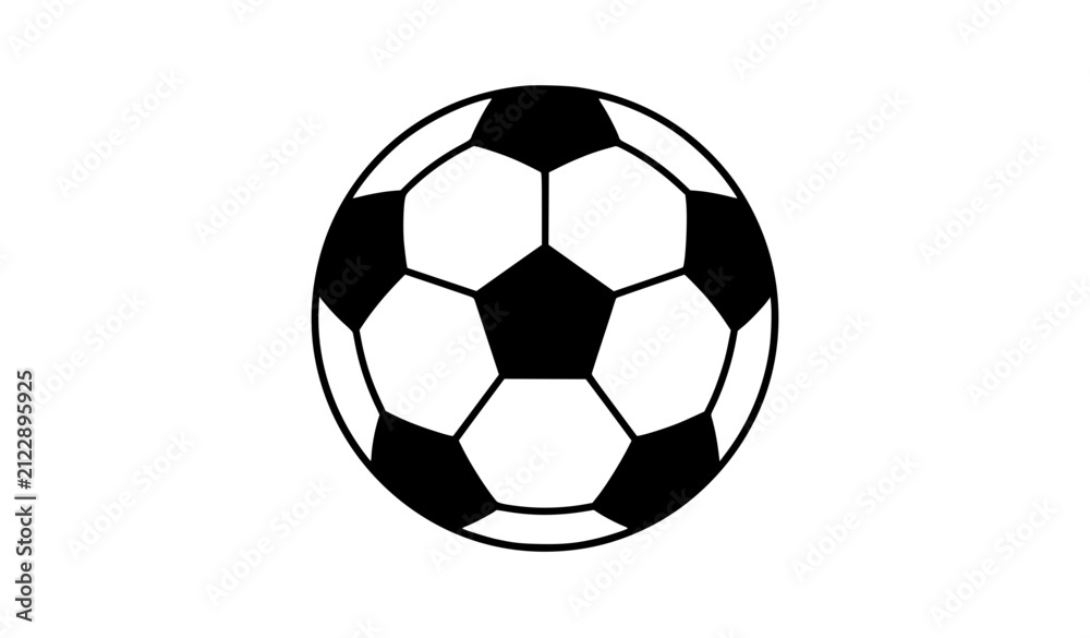 Fototapeta premium Traditional Soccer Football Vector Illustration with Removable Layered EPS10 Design for Sports Equipment and Commercial Graphics