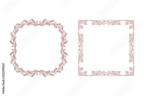 set of decorative frames, Watercolor Cottagecore Decorative Frames for Scrapbooking