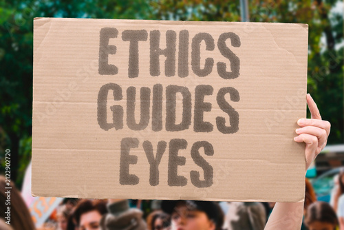 Fotografie "Ethics Guides Eyes" Argue that moral principles should direct surveillance