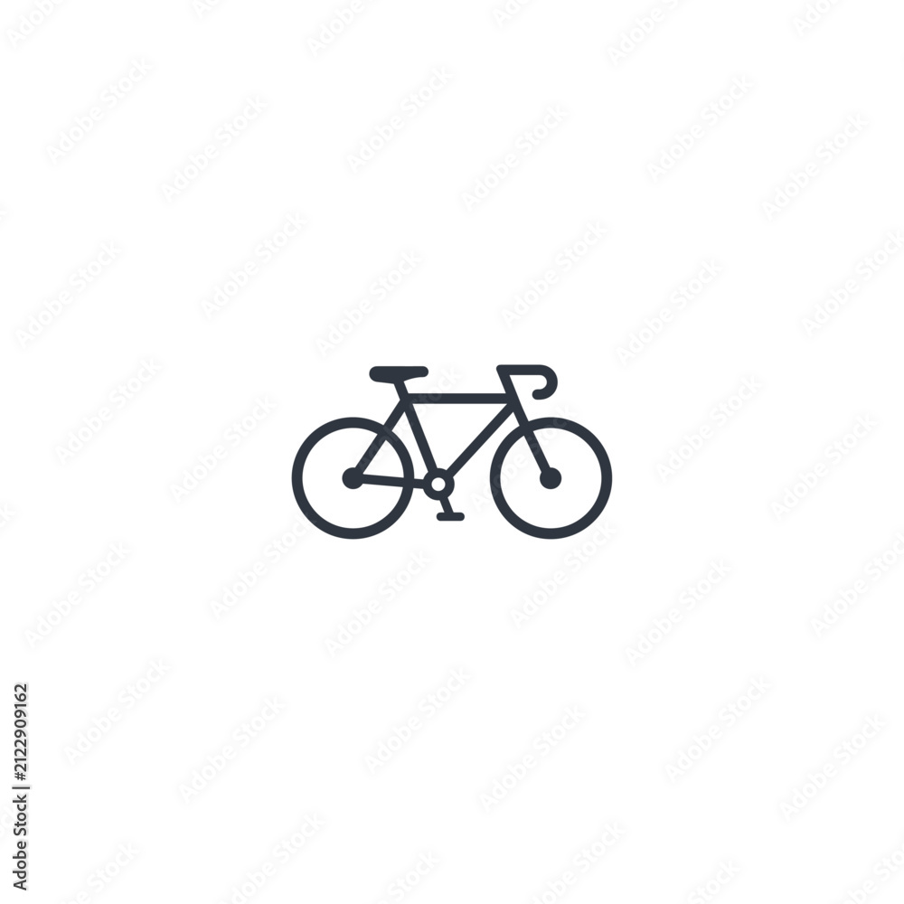 Fototapeta premium Bicycle icon logo flat vector design