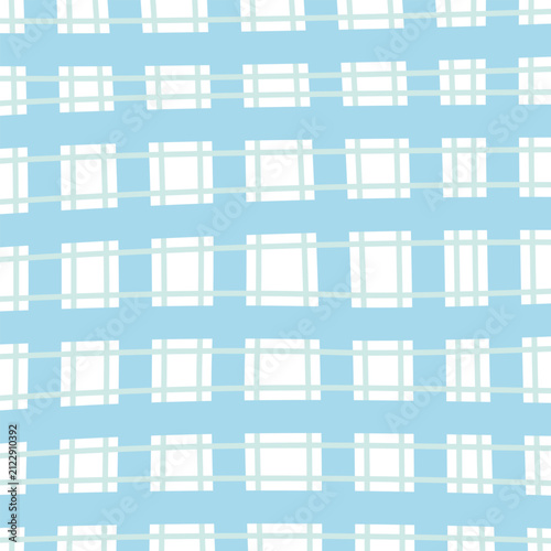 Abstract Geometric Plaid Pattern Background with Modern Grid Hnad Drawn Design