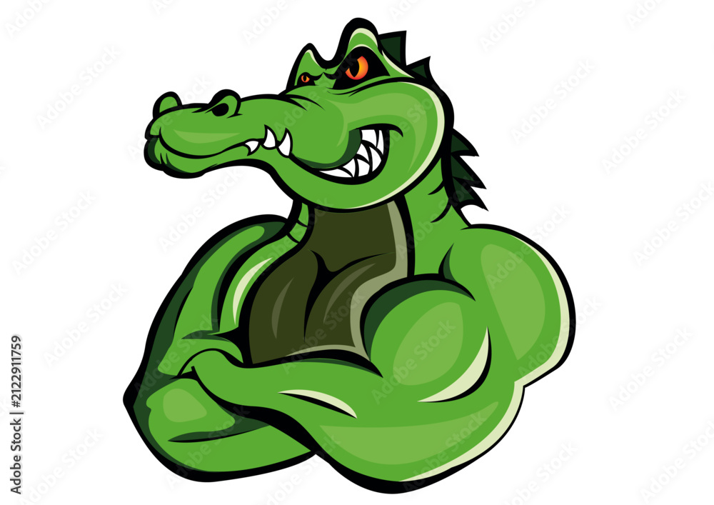 Obraz premium mascotte de crocodile
