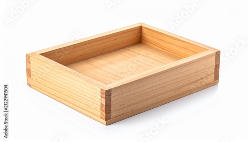 wooden box isolated on white background