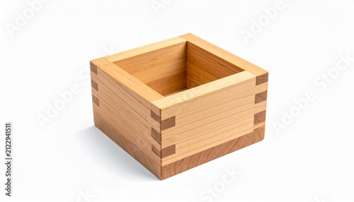 wooden box isolated on white background