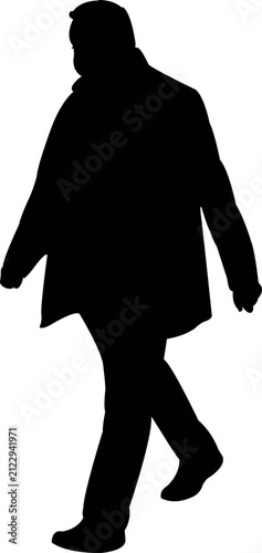 a man walking body silhouette vector