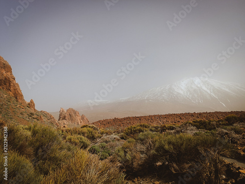 Canvas Print volcano in tenerife scene mountains