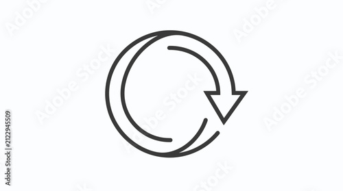 Konstfotografi Circular Arrow Symbol for Refresh and Rotation.