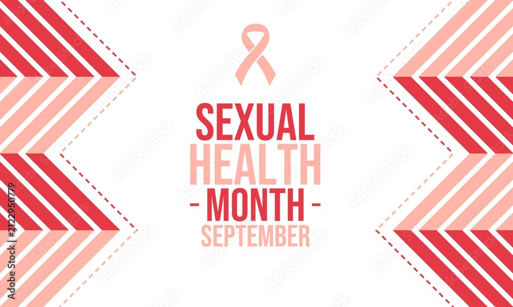 Fototapeta premium SEXUAL HEALTH MONTH on September concept background layout. Vector illustration template for greeting card, banner, or poster.