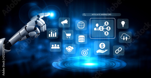 Fotografía Artificial intelligence enhances affiliate marketing strategy and business partn